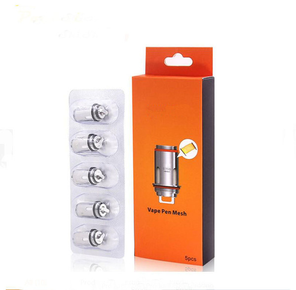 100% Quality Vape Pen 22 New Coil Head Mesh 0.15ohm Replacement Coils Core For Vape Pen 22 Plus Kit