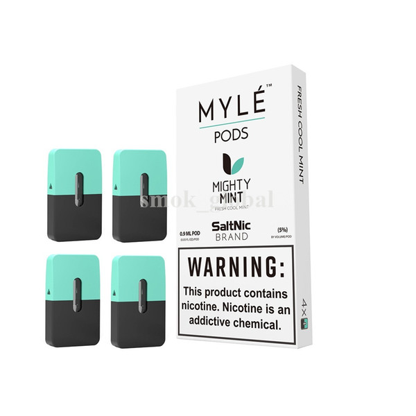 5 Flavors Myle Pod Cartridges Disposable 0.9ml Ceramic Coil Vape Cartridge Clone for Myle ND Starter Kit