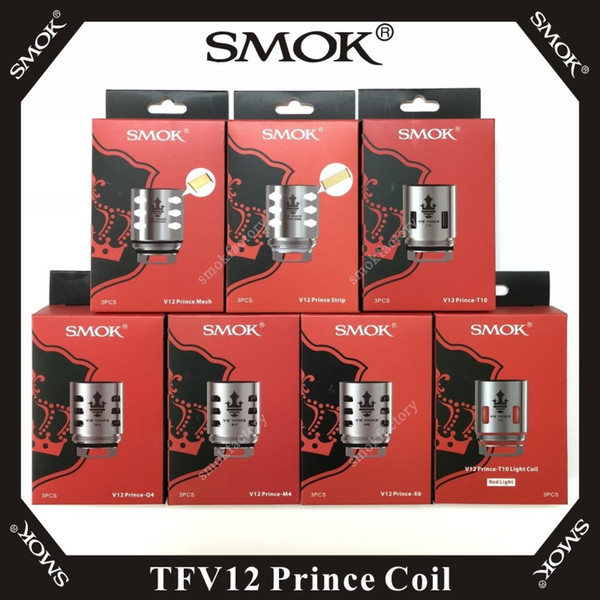 Vape SMOK TFV12 Prince Coil Q4 M4 X6 T10 Dual Triple Max Mesh Strip X2 Clapton Replacement Coils For TFV12 PRINCE Tank Authentic