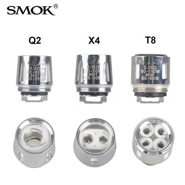 SMOK TFV8 Baby Coils V8 M2 Q2 Q4 X4 T6 T8 Mesh Strip Coil Replacement Heads / Cores Fit for V8 Baby Beast Tanks Atomizer 100% Authentic