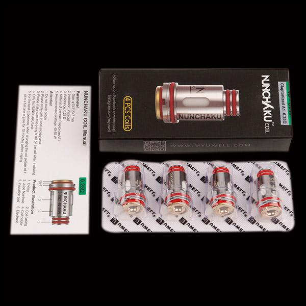 100% Original Uwell Nunchaku Coil 0.25/0.4ohm Replacement Claptionized A1 Coils Heaed For Nunchaku Tank