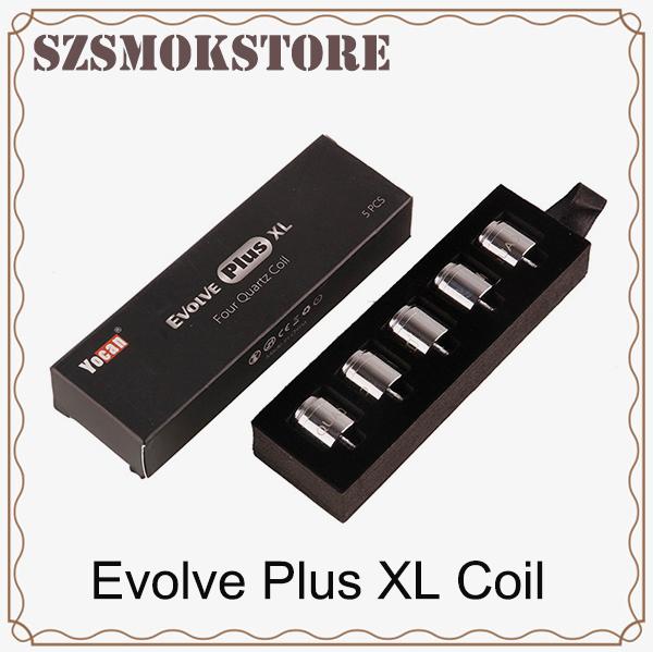 Yocan Evolve Plus XL Wax QUAD Coil Quad Quatz Rod Coils With Coil Cap For Evolve Plus XL Dab Pen Kit 0266167-