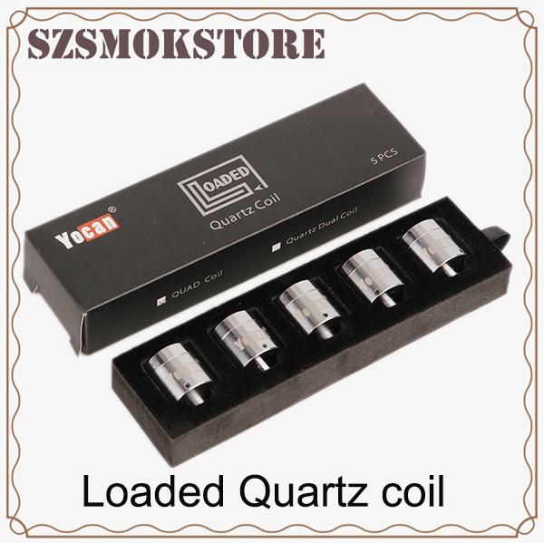 Yocan Loaded Coil Head Dual Quartz QUAD Quartz Concentrate Replacemen QDC Core For Loaded Kit Vaporizers 0266274