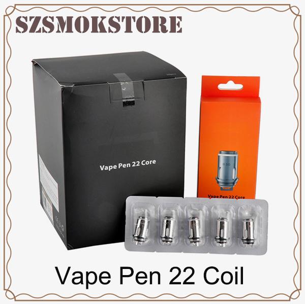 Vape Pen 22 Coil Replacement Core Head 0.3ohm Flavour Chaser 5PCS Per Pack 0266128