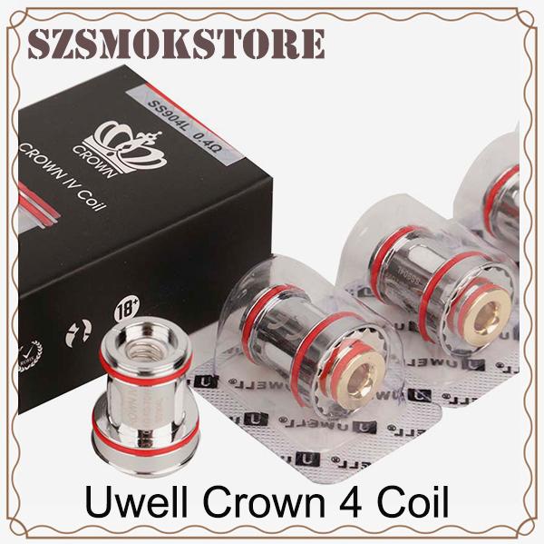 Uwell Crown 4 Coil Head Dual Coils SS904L 0.2ohm 0.4ohm Replacement Core For Crown IV Tank Atomizer 0266240-1