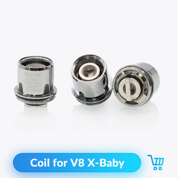 Clone Smoke TFV8 X-Baby Tank Coil Q2 0.4ohm M2 0.25ohm X4 T6 Dual Coils Replacement Head Core For X Baby Atomizer