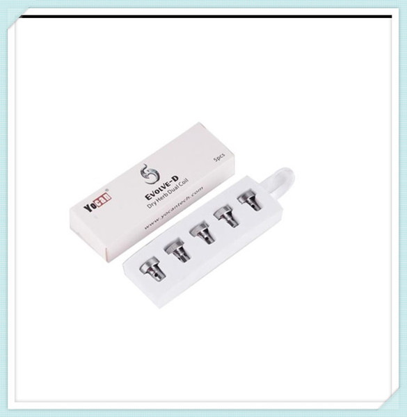 Yocan Evolve-D Replacement Coils Head QDC Quatz Dual Coil 100% Original Yocan Evolve Dry Herb Dual Coil Ecig Accessories Free DHL