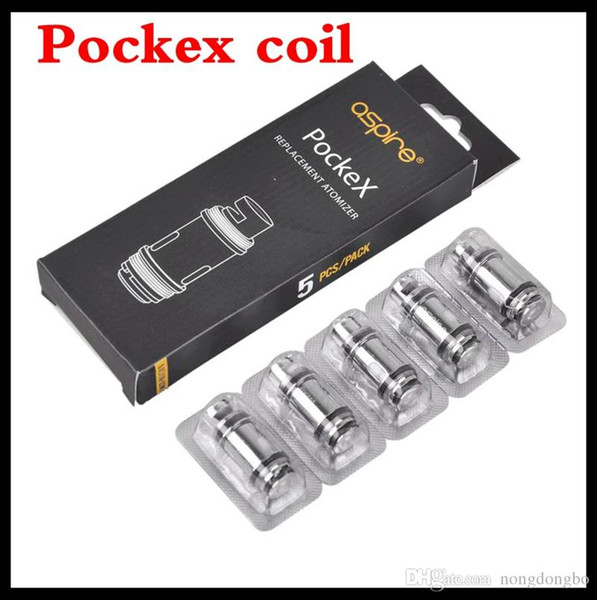 Authentic As pire PockeX Coil 0.6 ohm SS316L(18-23W) 1.2ohm U-tech Coils Head Fit for Asp ire PockeX atomizer