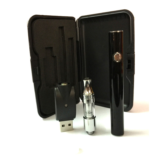 Liberty Series Vaporizer pen 1ml .5ml no leakage Pyrex tank Ceramic/Cotton coil Co2 Clearomizer with 380mah esmart preheat battery ecig kit