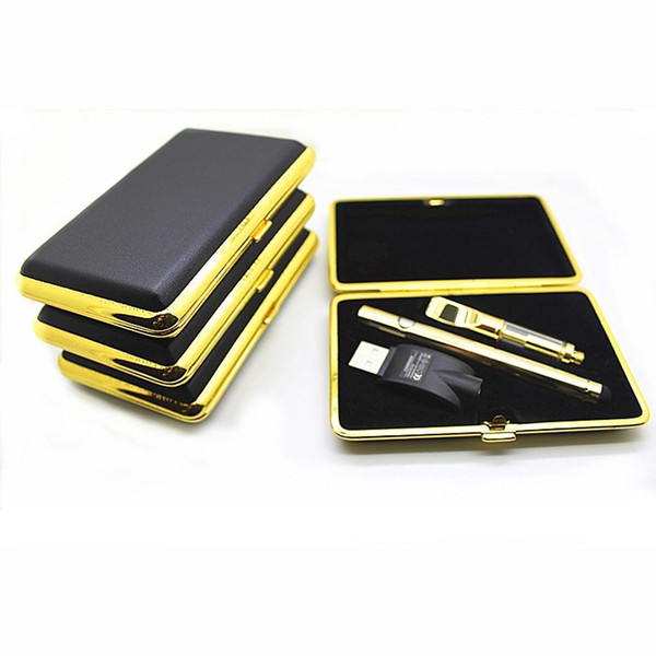 Golden 510 Thick oil vape pen no leak disposable Ceramic Cartridge 92a3 wireless USB charger 280mah button battery zipper case starter kit