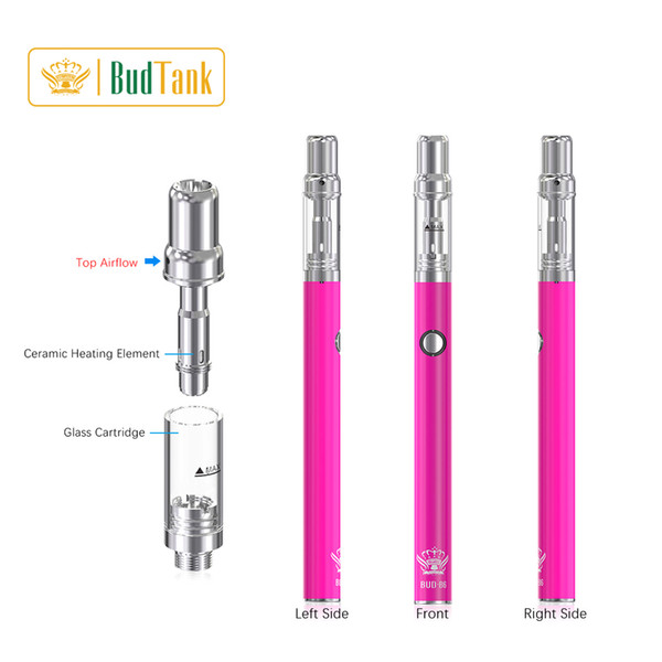 Authentic Bud B6 starter Kits 350mAh O pen Battery .5ml BUD V6 Ceramic Coil Glass Cartridges 510 Atomizer shatter oil Vape pen Kits