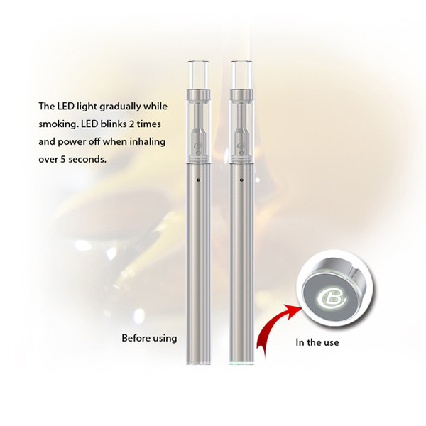 BUD D1 Disposable Electronic Cigarette Wax Oil Vape Pen Ceramic Coil .5ml Empty Cartridge For Thick oil