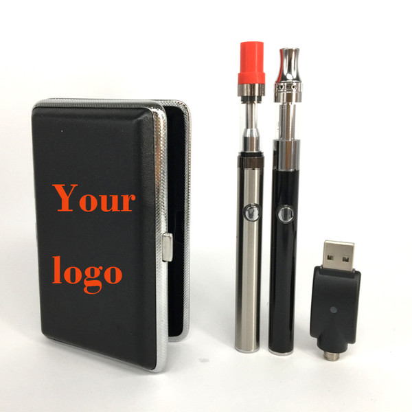 OEM logo for Glass Atomizer 510 Cartridge Amigo Liberty wax extract oil dab vape pen kits 380mah esmart Preheat battery starter kit