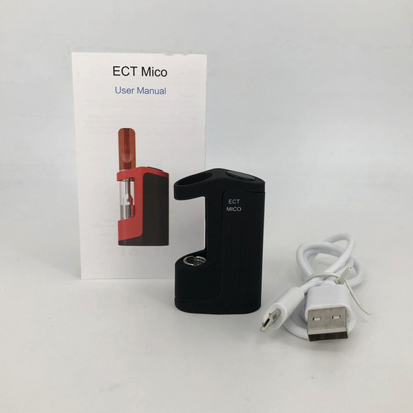 Original ECT Mico E Cigarettes Vape Mod 350mAh VV mini Box Mod For 510 thread vape Cartridges Kingpen AC1003 AC1007 G2 CE3