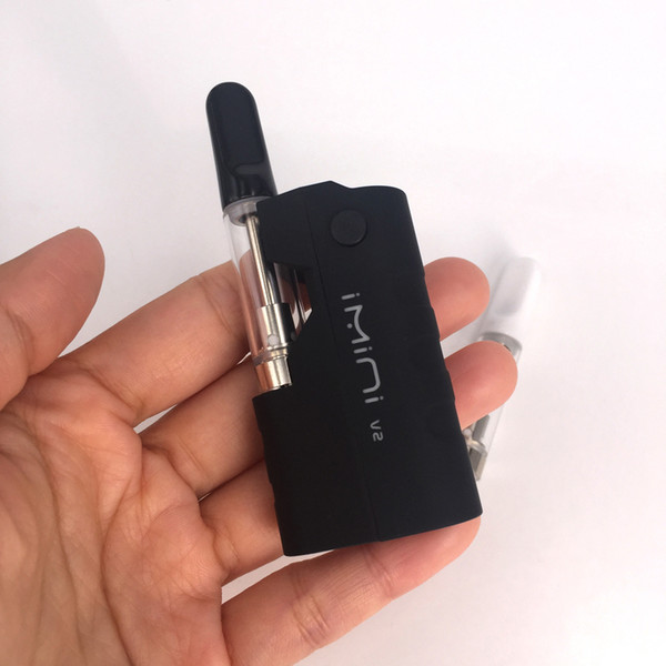 adjustable Voltage Imini Vtwo mod ecig Starter Kit Rechargeable 650mAh 510 Battery with 1.0ml th210 glass Ceramic coil Cartridge vape pen