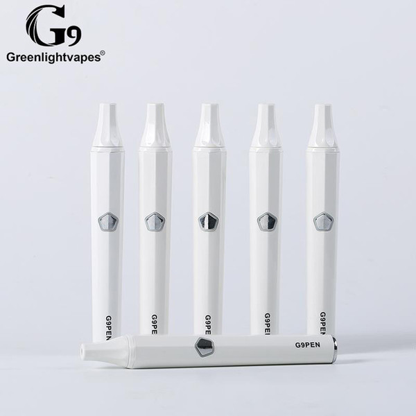 100% original Greenlightvapes G9 Pen starter Kit 600mah Battery Built in 30W--40W TC Mod Ceramic coil Resistence 0.3ohm ECig wax vapors