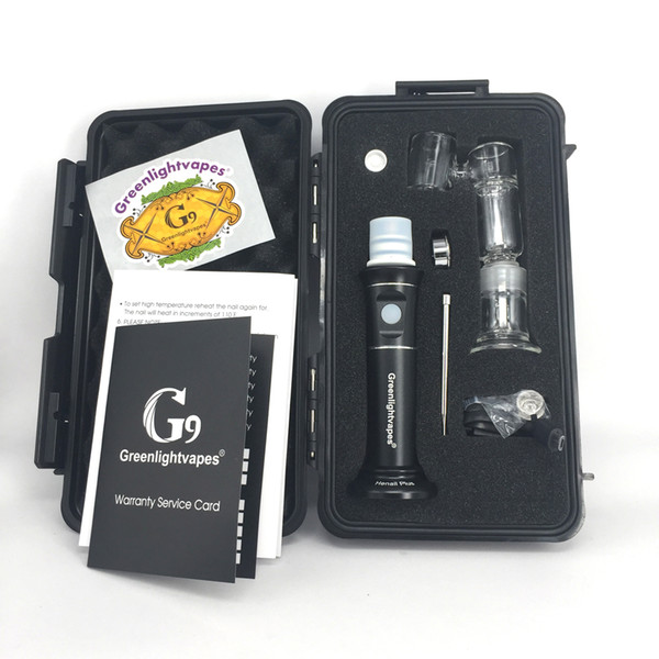 Newest update G9 henail plus 2500mah rechargable wax vaporizer pen bubbler glass bong dry herb vape pen with Quartz/ceramic/titanium nail