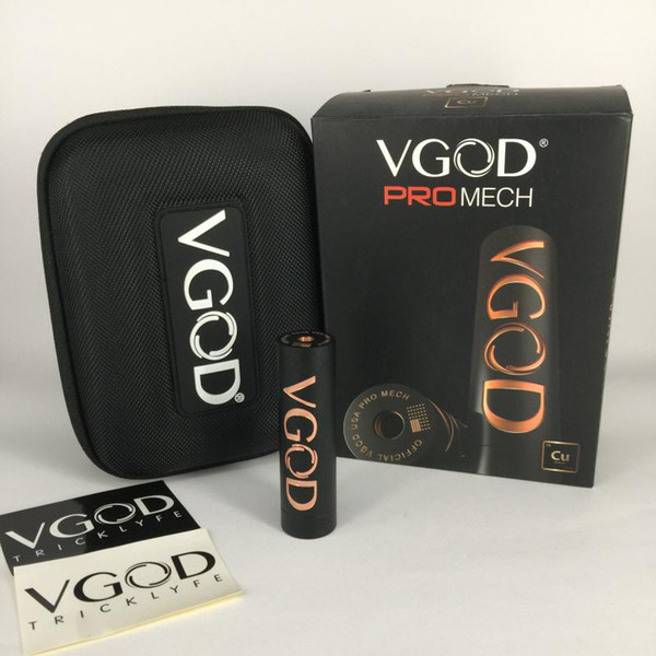 Original VGOD Pro Mech Box Mod with Deep Engraving VGOD Logo Loaded with 5 Large Vent Holes 510 Thread Ecig Vape Mods