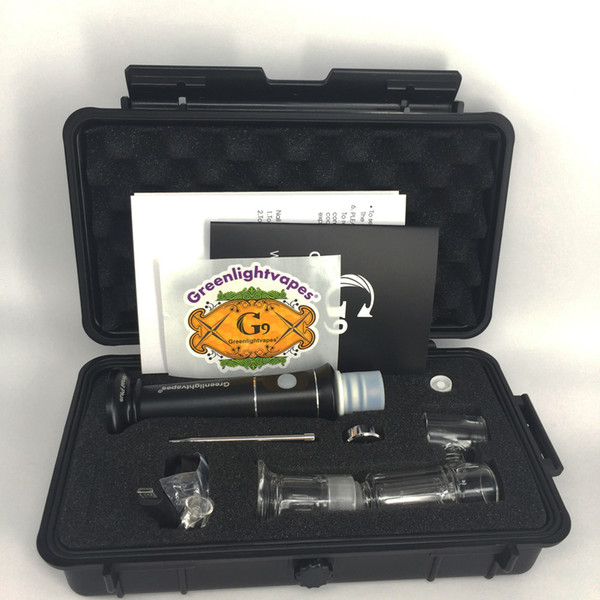 Portable Oil Rig Dab Vaporizer Wax Vapor H enail Plus G9 Temperature Controller Glass Bong Water Pipes For Wax Concentrate Oil