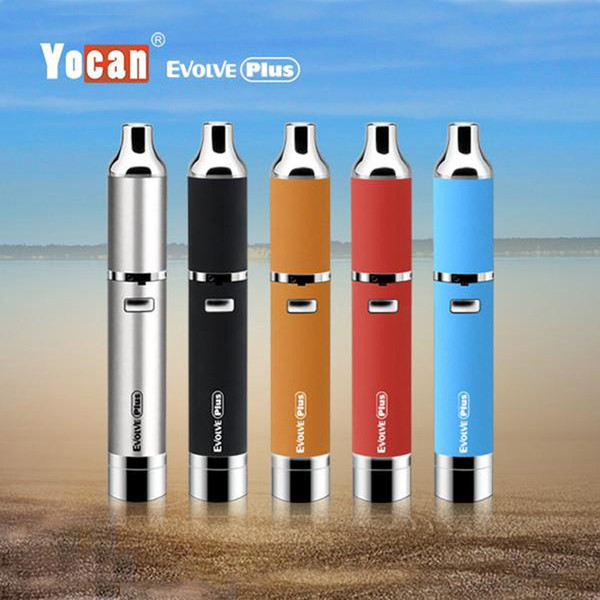 Yocan Evolve Plus Wax Pen 100% Authentic 1100mAh Battery Wax Vaping Quartz Dual Coil Stealth with Micro USB charging For dry herb