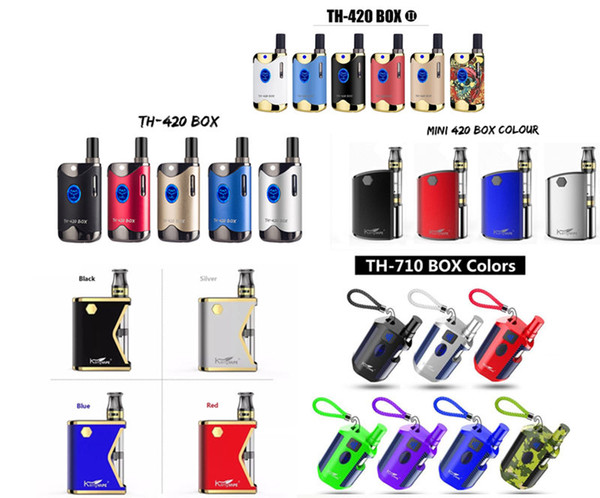 100% Original Kangvape TH710 TH-710 TH420 V1 TH-420 II V2 Mini 420 K Box Mod Kit with 0.5ml Ceramic Coil Cartridge Authentic