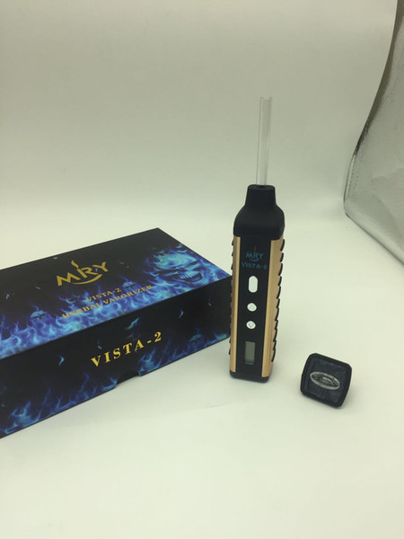 vista 2 Dry Herb Vaporizer with Glass filter suction nozzle and Ceramic Heating 200-428 degrees Fahrenheit tc mod With OLED Screen DHL free