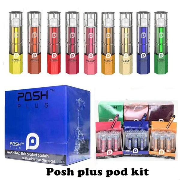 POSH PLUS Disposable Device Pod Starter Kit 280mAh Battery 2.0ml Cartridges Vape Empty Pen PK Puff Bar