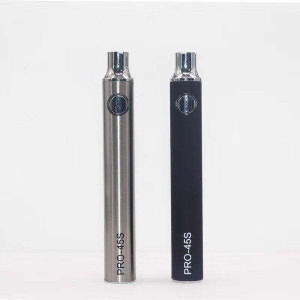 PRO-45S preheated VV-Vape Pen 900 mAh battery with USB charger, variable voltage 510 threaded bottom charging, voltage output for 45 seconds