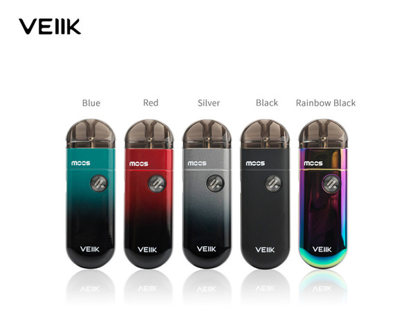 100% original VEIIK Moos Kit Pod Vapeing Starter Kit 1100mAh and 2ml Refillable Pod Cartridge vaporizer