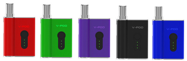 Wholesale Rechargeable v-pod colorful cart pod vape box mod V POD 510 thread 450mah battery With 1.0ml 0.5ml cartirdge