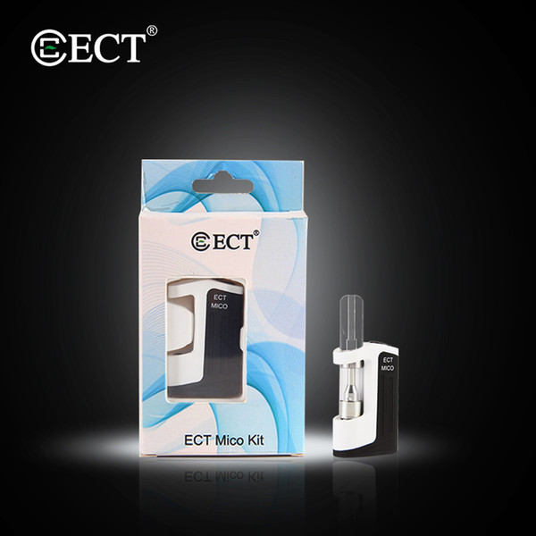 authentic ECT Mico vape pen starter kits with 0.5ml ceramic G5 cartridges 350mah vv preheat battery Variable Voltage mini box mod Kit