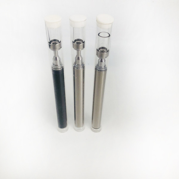 New arrival ceramic coil disposable vape pen wax pen oil cartridge starter kit Thick oil glass tank .5ml disposable 350mAh vaporizer pen