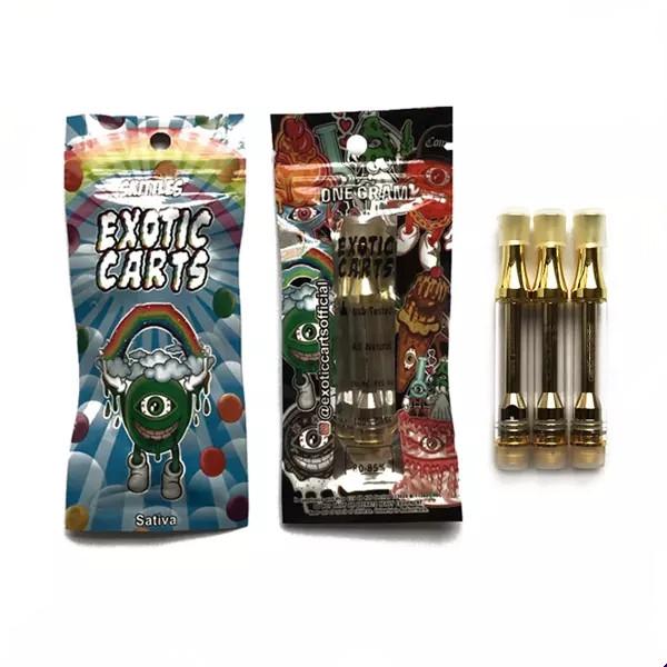 Exotic Mario Carts Cartridges 1.0ml Gold Ceramic Coil Pyrex Glass Tank Atomizer 510 Thick Oil AC1003 Cartridge Vaporizers