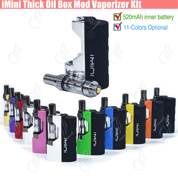 Original imini Thick oil Cartridges Vaporizer Kit 500mAh Box Mod Battery 510 Thread New Liberty V1 Tank Wax Atomizer vape pen Starter vapor