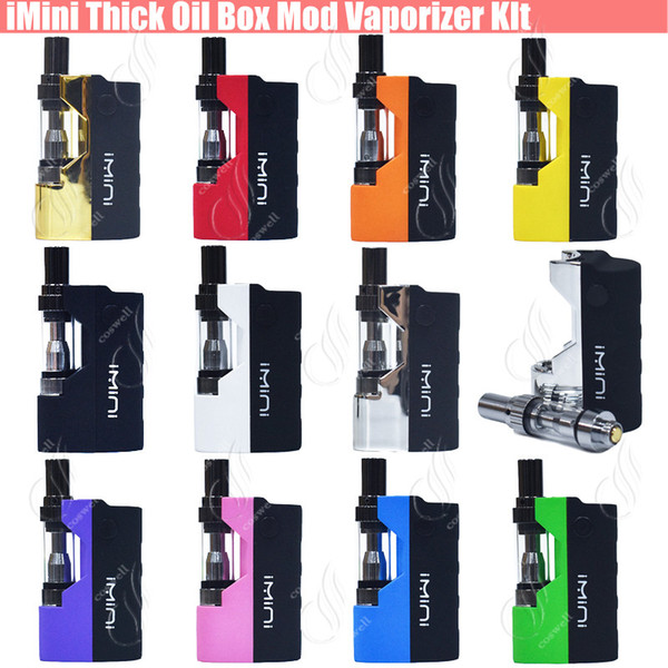 Authentic imini Thick Oil Cartridges Vaporizer Kits 520mAh Box Mod Battery 510 Thread Liberty V1 Tank Wax Atomizer vape pen Starter vapors