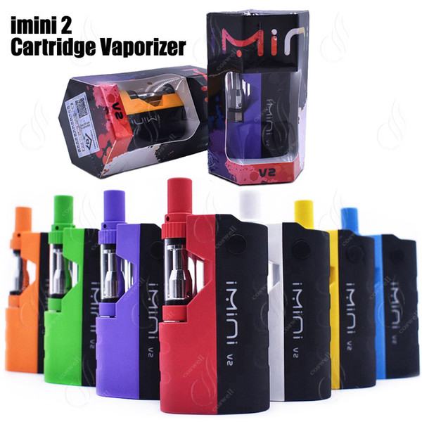 Original imini V2 2 Vape Cartridges Vaporizer Pen 650mAh Preheat Voltage Control Battery Box MOD Upgraded Liberty Thick Oil Tank Atomizers