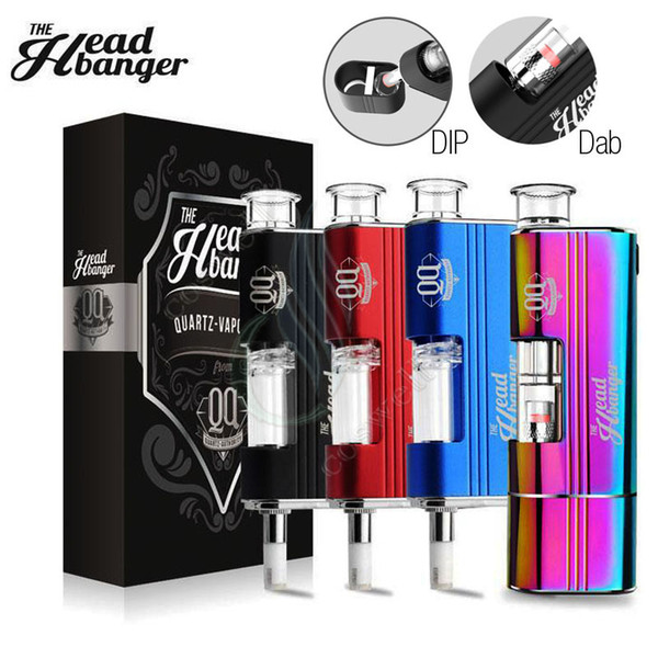 Authentic Airistech Headbanger Kit Airis Dab & Dip 2In1 Qcell Quartz Coil Atomizer Wax Concentrate Oil Vape Pen Vaporizer 1500mAh VV Battery