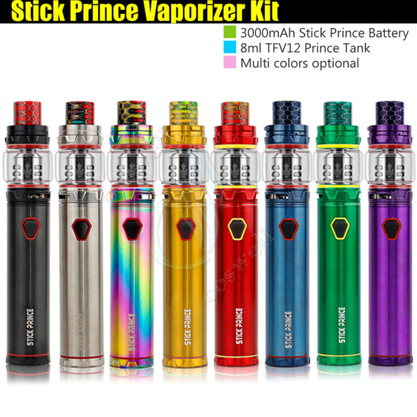 Stick Prince Vape Pen Starter Kit With 3000mAh Built-in Battery 8ml TFV12 Prince Tank Patented Locking Mechanism Vaporizer e Cigarette Vapor