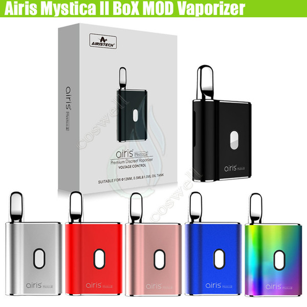 Original airistech Mystica II 2 Airis Preheat VV 450mAh Box Mod Battery Vape Pen Thick Oil Cartridge 510 magnetic Vaporizer e cigs Vapor Kit