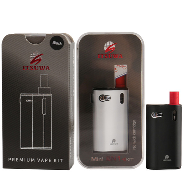 Authentic Itsuwa Amigo mini 2N1 Liberty V1 Tank vape Cartridges Vaporizer Kit 1000mAh Battery 30W 510 Box Mod 1.0ml Thick Oil Atomizer e cig