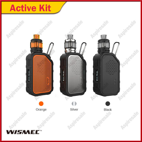 Original Wismec Active Kit 80W Active BOX MOD Vape with 4.5ML AMOR NS Tank with Bluetooth Speaker Waterproof E Cigarette Vaper