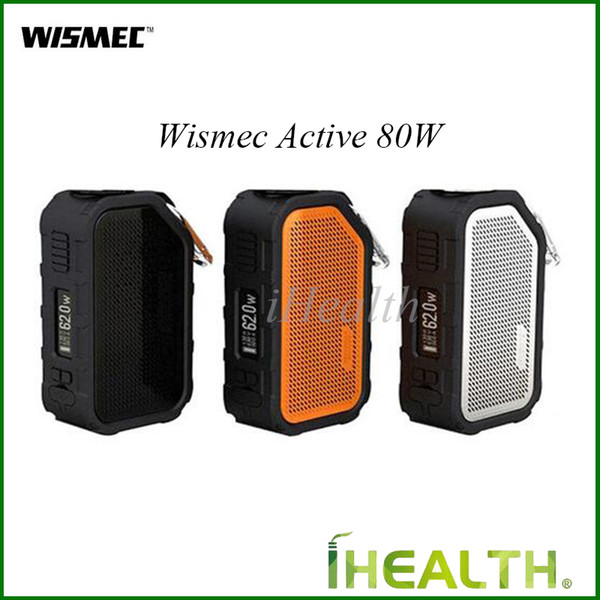 Authentic Wismec Active 80W Waterproof Mod Bluetooth Music Box Mod with Built-in 2100mAh Battery Dhl Fast Shipping