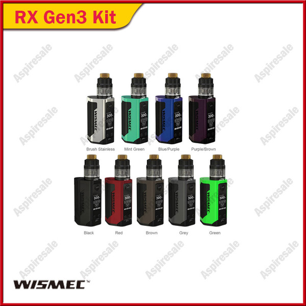 Authentic WISMEC Reuleaux RX GEN3 with Gnome TC Kit with 2ml GNOME Atomizer & 300W Reuleaux RXGEN3 Mod 100% Original