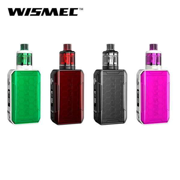 Retail Original Wismec SINUOUS V200 200W TC Kit with SINUOUS V200 MOD & 3ml Amor NSE Atomizer Tank Ecig Vape