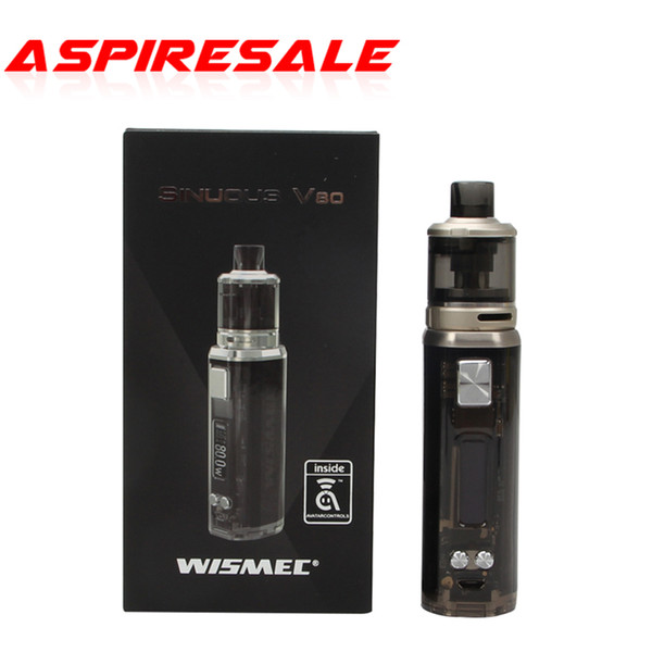 Authentic WISMEC SINUOUS V80 Kit 80W with Amor NSE Tank With WS04 WS-M coils designed for both MTL and DL vaping