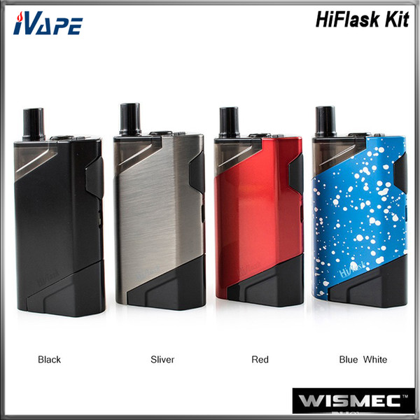 Wismec HiFlask Kit Pod Vaping System Kit with HiFlask Pod Cartridge JVUA Airflow System & HiFlask Battery Buit-in 2100mAh 100% Original