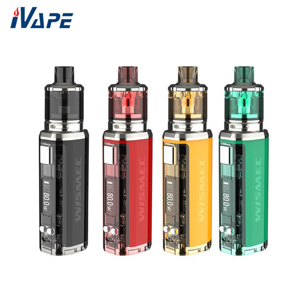 100% Original WISMEC SINUOUS V80 Kit 80W TC Mod Sleekly-designed with Amor NSE Atomizer 3ml for MTL/DL Vaping