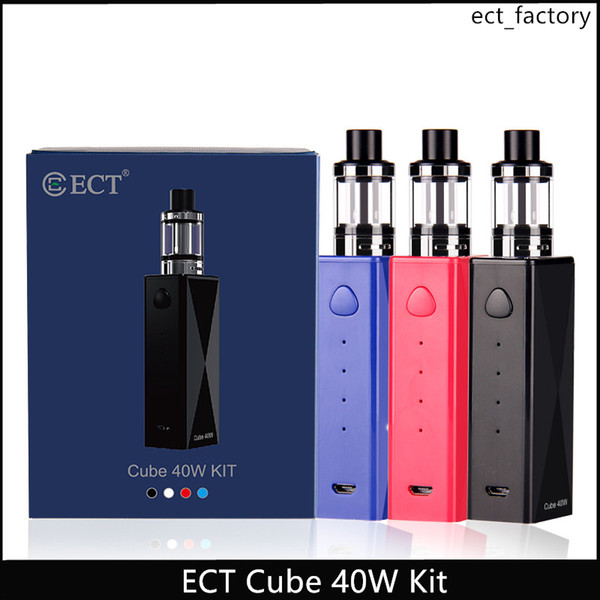 ECT Cube 40W kit box mod e cigarette Elfin built in battery 2200mah 0.3ohm vape mod electronic cigarette vaporizer