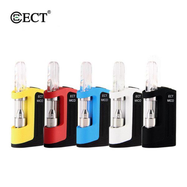 newest electronic cigarette ect mico Starter Kit 350mAh Box Mod Thick Oil Battery with 510 Thread M6T Tank Atomizer vape pen