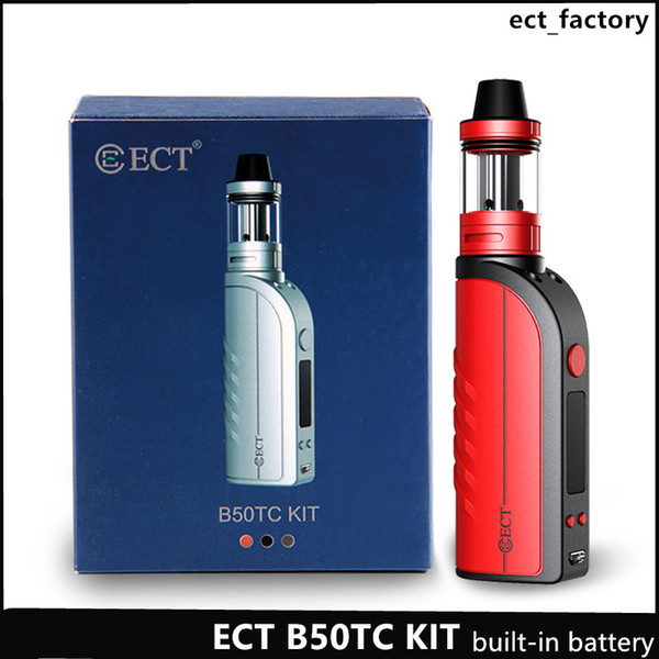 ECT B50TC Starter Kit 2200mah battery 0.3ohm lit mini vaporizer e cigarette temperature control B50 box Mod top filling tank